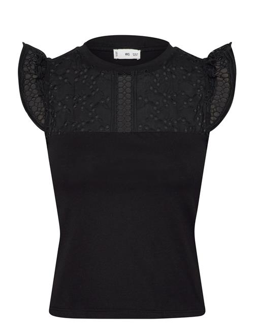 Mango | Openwork Neckline Cotton Top | S