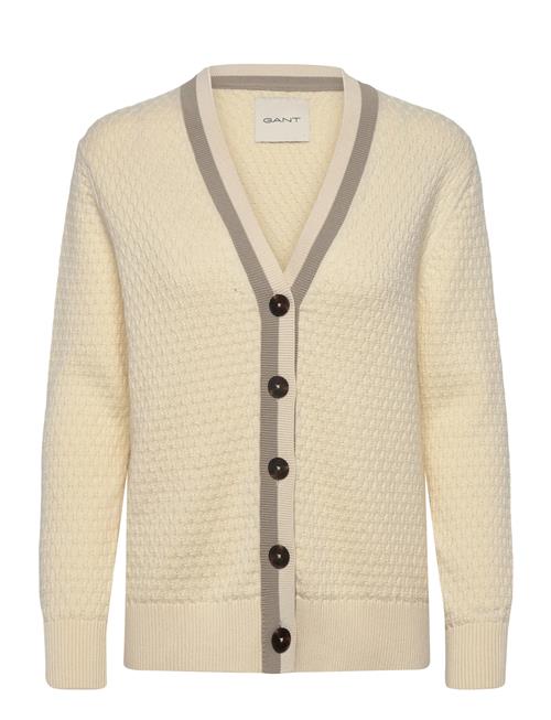 Gant | Cotton Contrast Textured Cardigan | XL