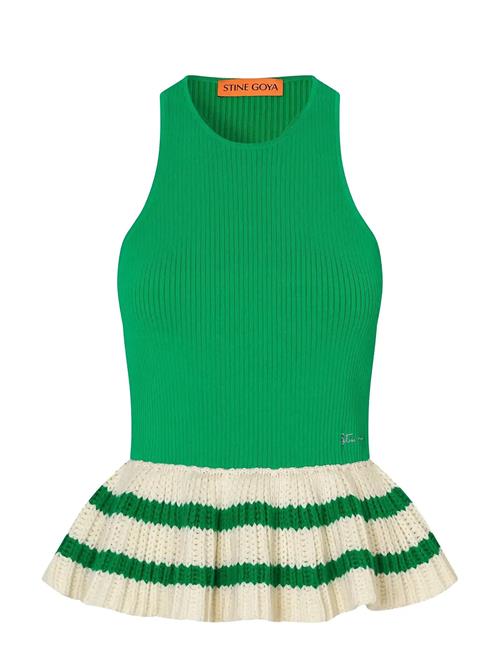 STINE GOYA | 2383 Lightweight Knit, Ruffle Tank | L