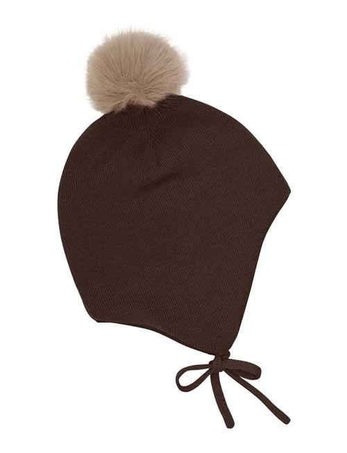Minymo | Hat W. Detachable Fake Fur | 9-12M
