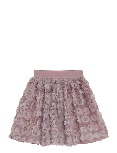 Minymo | Skirt W. Mesh Flowers | 104