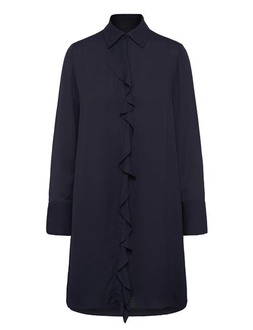 GANT | Crepe Viscose Ruffle Shirt Dress | 34