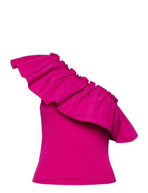 Mango | Asymmetrical Top In Combined Fabric | S