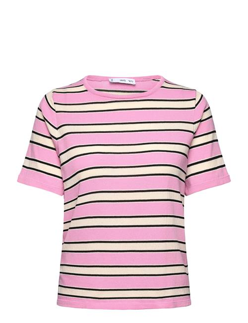 Mango | Short-Sleeved Sweater With Combined Stripes | L