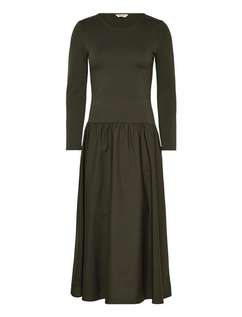 Gant | Midi Jersey Woven Combo Ls Dress | L