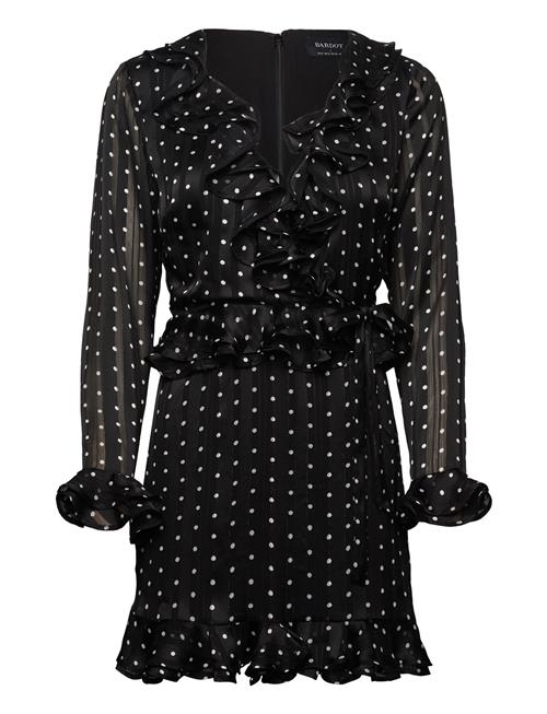 Bardot | Frill Detail Spot Mini Dress | 36
