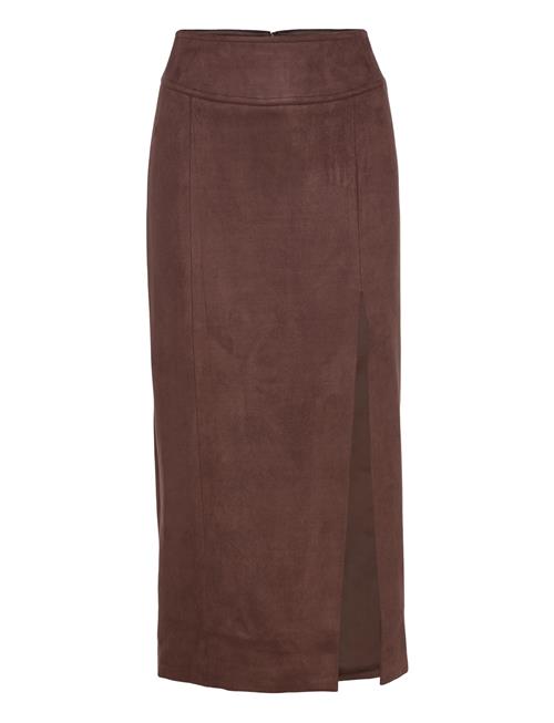Bardot | Dante Vegan Suede Midi Skirt | 38