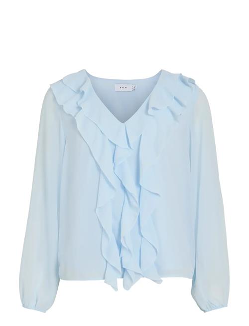 Vila | Viane L/S V-Neck Frill Top - Noos | 38