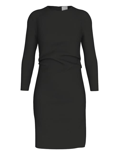 Calvin Klein | Stretch Crepe Ls Gathered Dress | 44