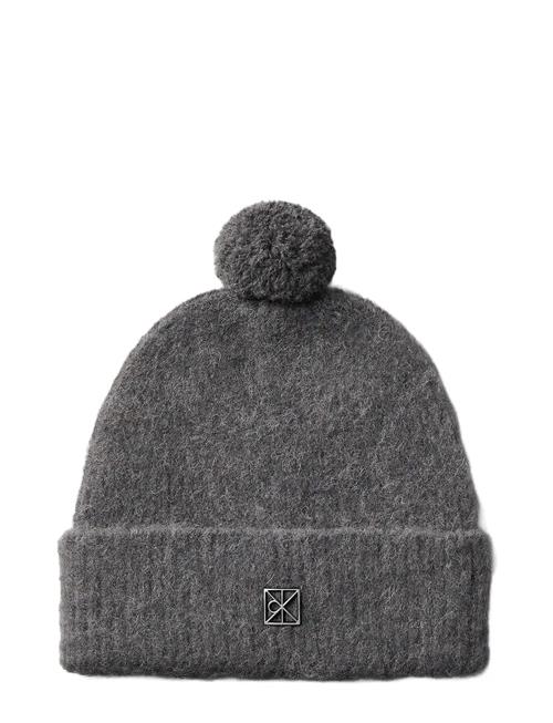 Calvin Klein | Emblem Brushed Pompom Beanie | ONE SIZE