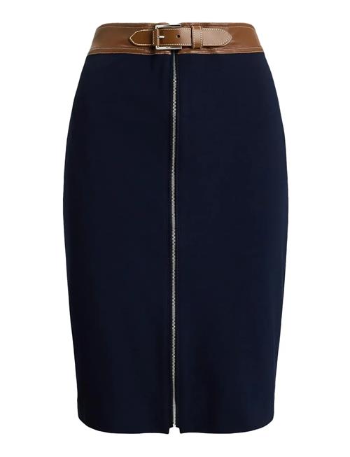 Lauren Ralph Lauren | Faux-Leather-Trim Ponte Pencil Skirt | 38