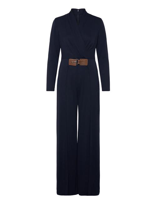 Lauren Ralph Lauren | Buckle-Trim Jersey Surplice Jumpsuit | 32