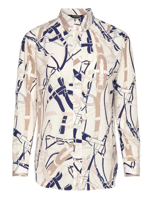 Lauren Ralph Lauren | Relaxed Fit Belting-Print Crepe Shirt | XS