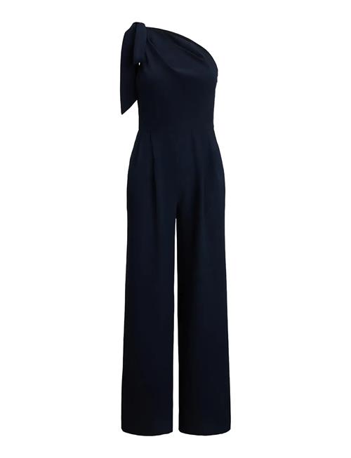 Lauren Ralph Lauren | Bow-Trim Crepe One-Shoulder Jumpsuit | 42