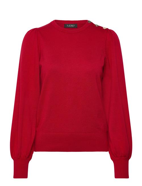 Lauren Ralph Lauren | Button-Trim Puff-Sleeve Sweater | XL