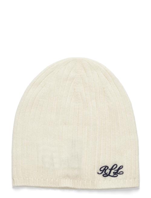 Lauren Ralph Lauren | Embroidered-Logo Ribbed Cashmere Beanie | ONE SIZE