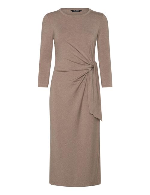 Lauren Ralph Lauren | Tie-Front Stretch Jersey Midi Dress | L