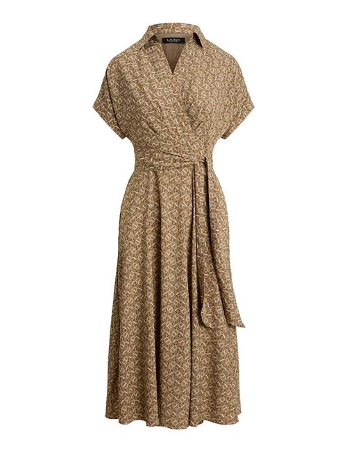 Lauren Ralph Lauren | Geo-Print Belted Crepe Dress | 32