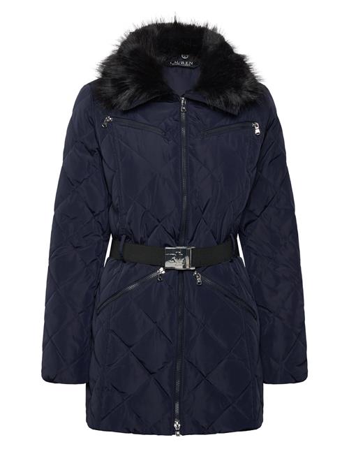 Lauren Ralph Lauren | Faux-Fur-Trim Diamond-Quilted Down Coat | XL