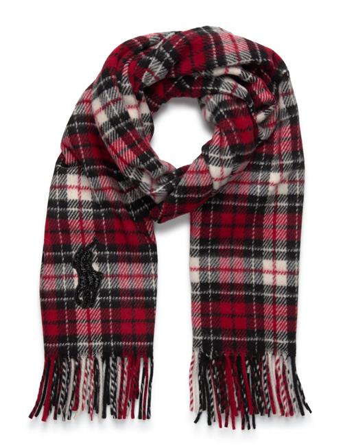 Polo Ralph Lauren | Beaded Big Pony Plaid Wool Scarf | ONE SIZE