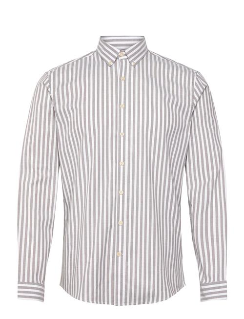 Lindbergh | Striped Superflex Oxford L/S | XXL