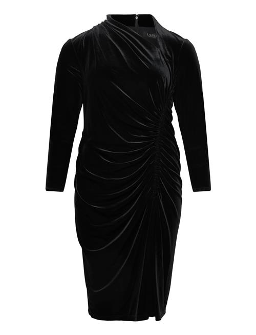 Lauren Women | Ruched Velvet Asymmetrical Dress | 48