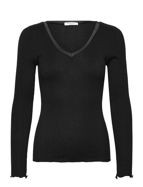 Rosemunde | Rwbeatha Silk V-Neck Satin Tape T-S | S