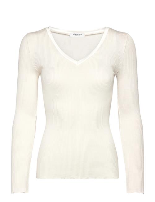 Rosemunde | Rwbeatha Silk V-Neck Satin Tape T-S | XS