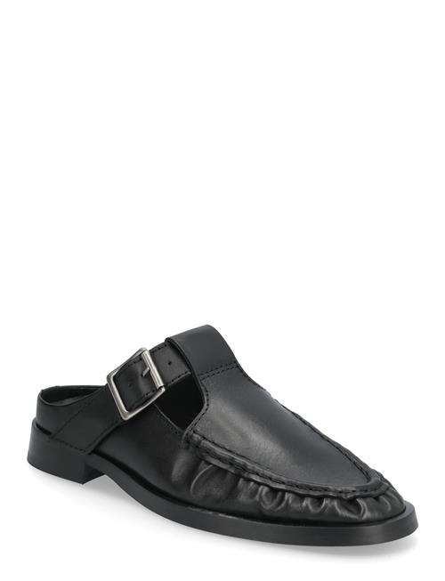 MIISTA | Gianna Black Buckled Mules | 36