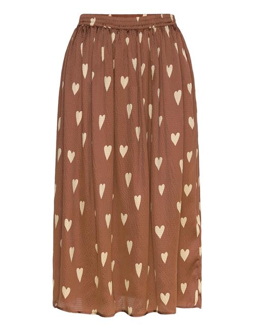 Stella Nova | Heart Printed Silk Skirt | 36
