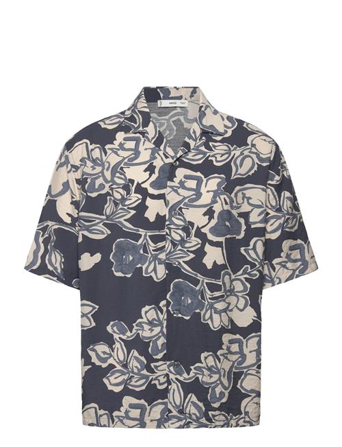 Mango | Creased-Effect Floral Shirt | M