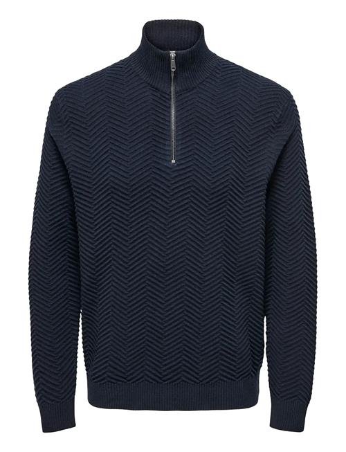 ONLY & SONS | Onsmace Reg Herringbone Half Zip Knit Ns | XL