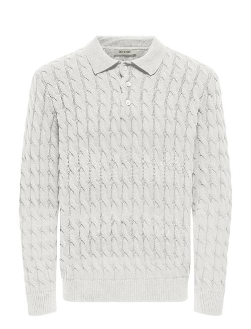ONLY & SONS | Onskicker Life Rlx  Ls Cabel Polo Knit | L