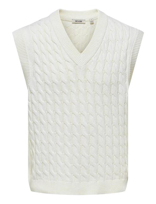 ONLY & SONS | Onskicker Life Rlx 3 Cable Vest Knit | XS