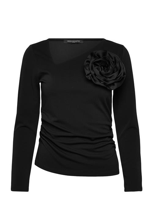 French Connection | Valetta Jersey Ls Rosette Top | L