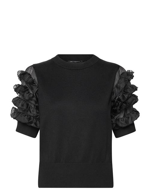 French Connection | Krista Mix Stacked Ruffle Top | XL