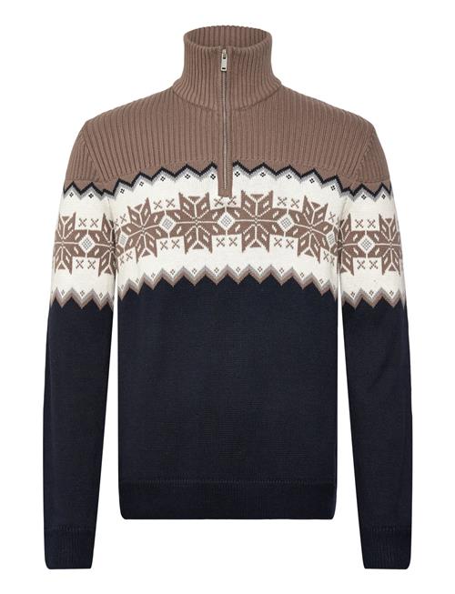 Lindbergh | Jacquard Half Zip Christmas Knit | XL
