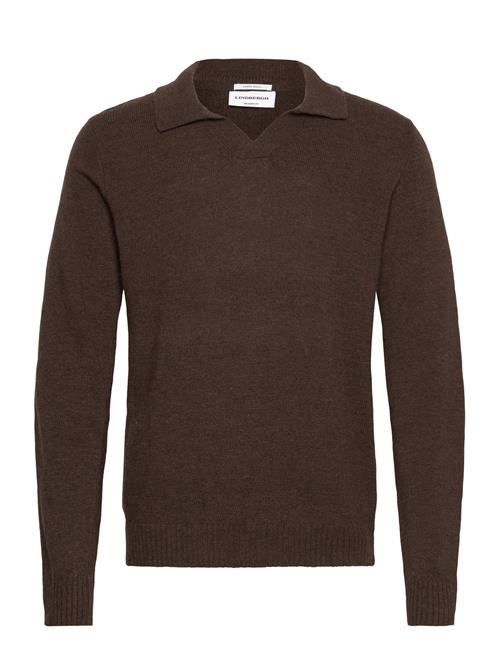 Lindbergh | Lambswool L/S V-Neck Polo | L