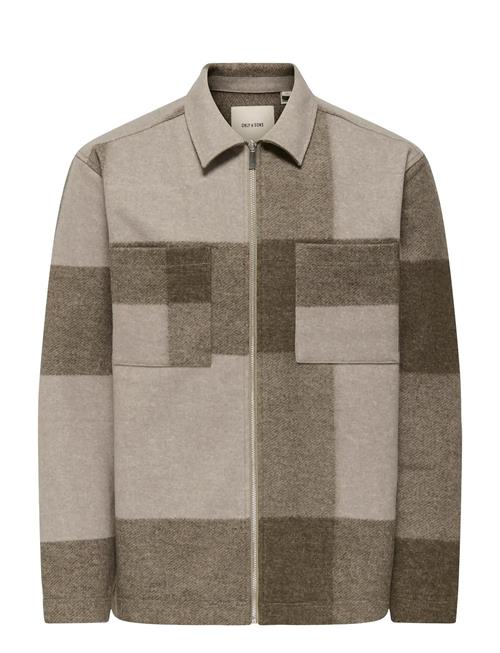 ONLY & SONS | Onswake Checked Zip Overshirt | S