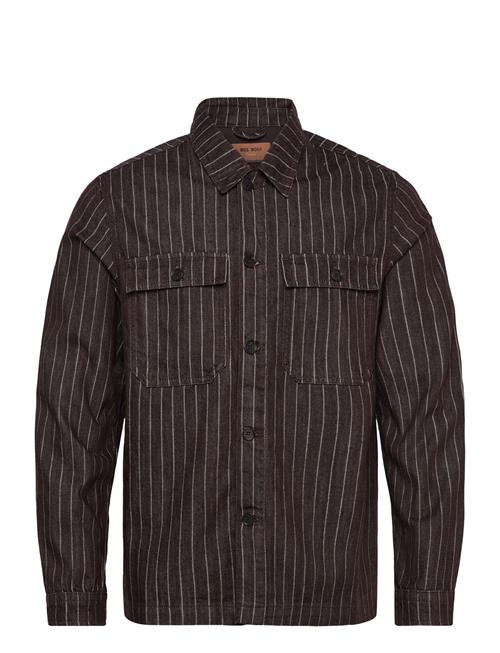 Mos Mosh Gallery | Mmgmatteo Brown Stripe Overshirt | XL