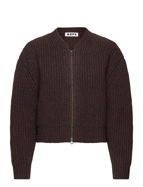 Hope | Bomber Cardigan Red Earth Melange Wool-36 | 36