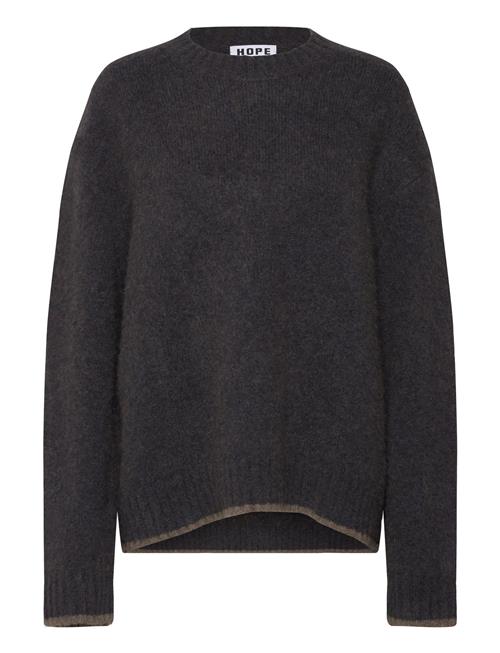 Hope | Box Sweater Blue Brown Melange Yak-50 | 44