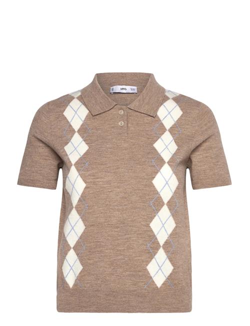 Mango | Argyle Polo Neck Sweater | S