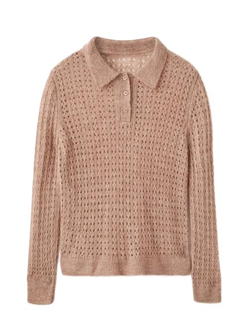 Mango | Openwork Knitted Polo-Neck Sweater | XS