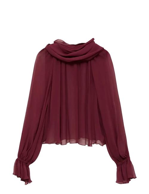 Mango | Semi-Transparent Blouse With Foulard | M