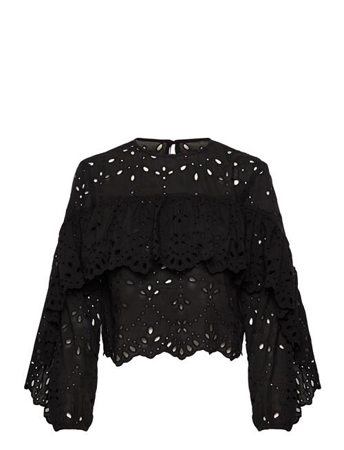Mango | Blouse With Embroidered Eyelet Ruffles | M