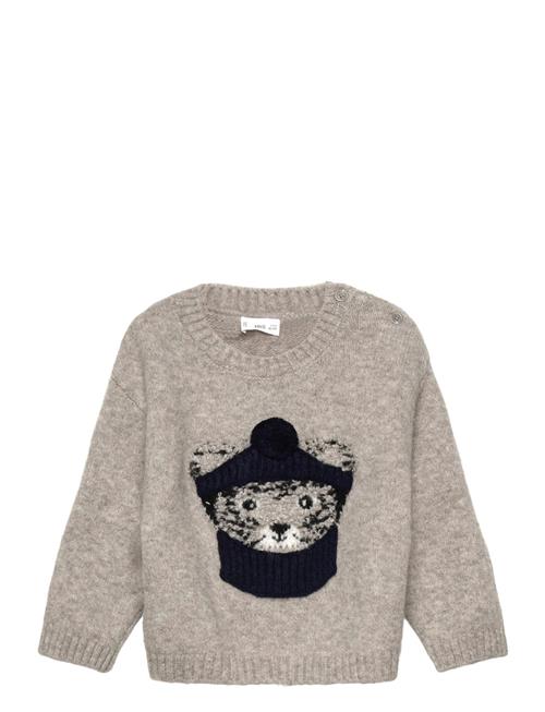 Mango | Knitted Sweater With Bear Detail | 9-12M