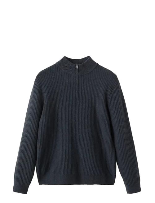 Mango | Ribbed Sweater With Zip Neck | L