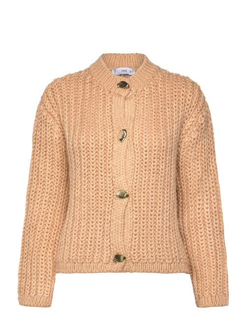 Mango | Chunky-Knit Cardigan With Jewel Buttons | M