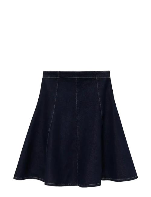 Mango | Denim Midi-Skirt With Stitching | L
